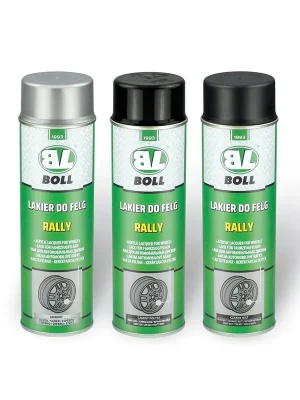 Aktuální BOLL LAK NA AUTOMOBILOVÉ RÁFKY RALLY VE SPREJI ČERNÝ LESK 500ml 0010134