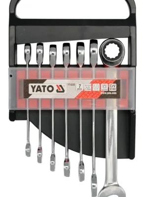 YATO YT-0208 - Sada klíčů očkoplochých 7ks 10-19 mm ráčnové Časově Omezené