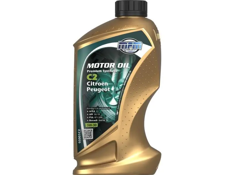 Dokud Zásoby Vydrží Motorový olej MPM Premium Synthetic C2 PSA 5W30 1L 05001