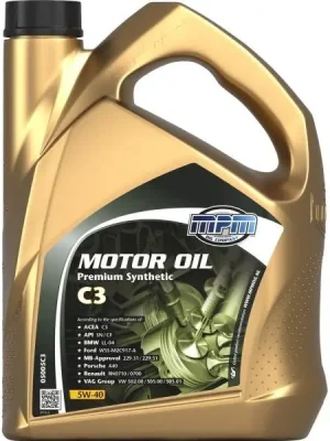 Zlevněný Motorový olej MPM Premium Synthetic C3 5W40 5L 05005C3