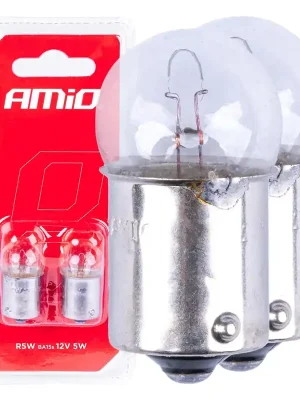 Cenově Výhodný Amio 03349 Halogenové žárovky R5W BA15s 12V 2ks blister