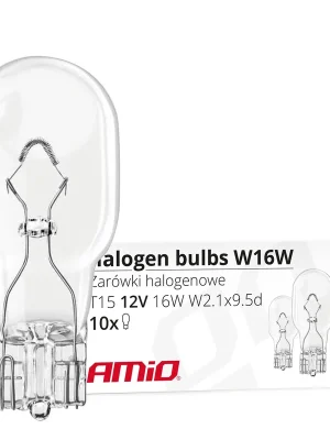 Amio 02549 Halogenové žárovky T15 W16W W2.1x9.5d 12V 10 ks Cenová Bomba