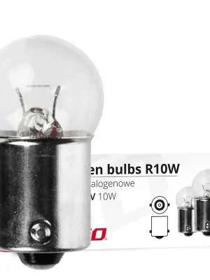 Autentický Amio 01487 Halogenová žárovka R10W BA15s 12V 10W 10Ks