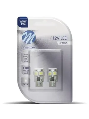 M-Tech LB313W Žárovka 12V W5W 1W Bílá 4XSMD5050 Originální