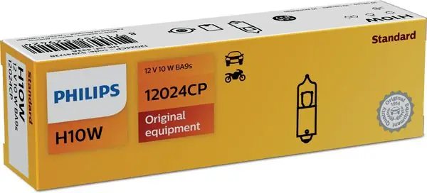 Philips 12024CP Žárovka 12V H10W BA9s Originální