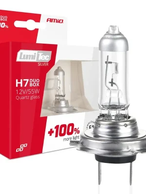 Výprodej Amio 01403 Halogenový duo blistr (2ks) LumiTec SILVER +100% H7 12V 55W