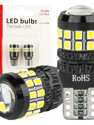 Amio 04258 LED žárovky CANBUS T10 W5W 27SMD 2016 White 12V/24V Horká Nabídka
