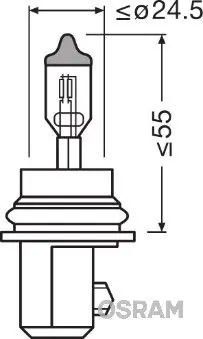 Osram 9007 Žárovka, dálkový světlomet 12V HB5 60/55W PX29t Doprava Zdarma