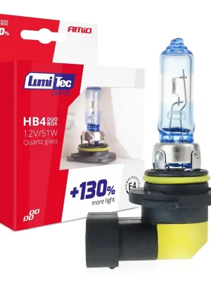 Autentický Amio 02104 Žárovka Halogenová duo blistr (2ks) LumiTec LIMITED +130% HB4 12V 51W