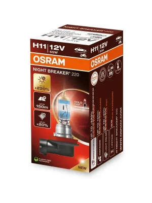 Víkendová Akce Osram 64211NB220 Žárovka 12V H11 55W PGJ19-2 NIGHT BREAKER+220%