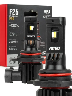 Amio 04876 LED žárovky hlavního svícení Série F26 PRO LumiTec LIMITED +130% DUO FULL CANBUS HIR2 12V 24V Nejlepší Volba