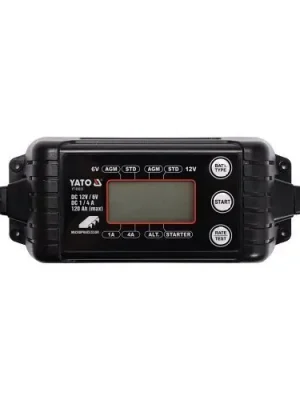 Novinka Yato Nabíječka 4A 6/12V PB/GEL LCD display YT-83033