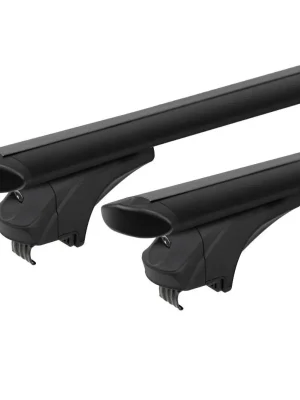 Must-Have Příčníky na integrované podélníky / snížené podélníky/hagusy Menabo Sonic 120cm - aluminium / uzamykatelné / černé