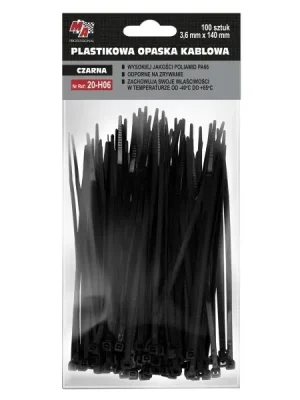 Dokud Zásoby Vydrží Moje Auto 20-H06 Stahovací pásky 3,6 x 140mm 100Ks, černé