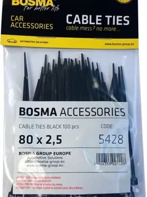 Omezená Nabídka Bosma 5428 Stahovací pásky 2,5x80mm černé 100ks
