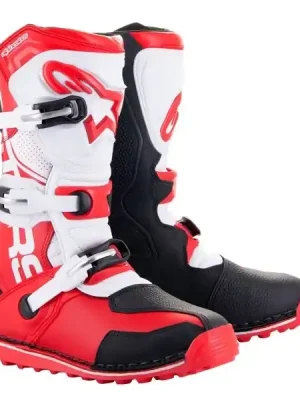 boty TECH TRIAL, ALPINESTARS (bílá/červená fluo/černá, vel. 43) Nejprodávanější