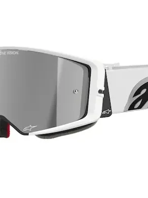 Bezpečná Platba brýle SUPERTECH CORP, ALPINESTARS (bílá, zrcadlové stříbrné plexi) 2025