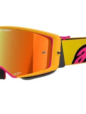 Omezená Nabídka brýle SUPERTECH CORP, ALPINESTARS (žlutá/růžová, zrcadlové červené plexi) 2025
