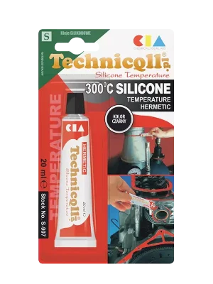 Cenově Výhodný Technicqll Vysokoteplotní silikon, černý 20ml