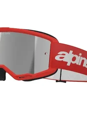 Nejprodávanější brýle VISION 3 WORDMARK, ALPINESTARS (červená, zrcadlové stříbrné plexi) 2025