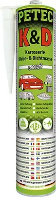 Petec 94530 Lepící a těsnící hmota pro karoserii K&D, bílá 310ml Rychlé Dodání