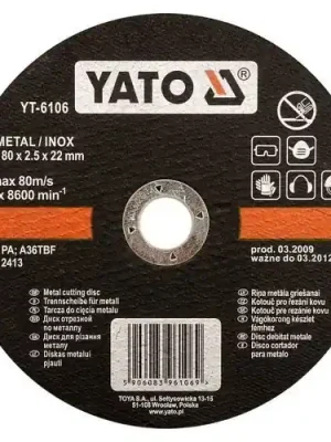 Yato Kotouč na kov 125 x 22 x 1,2 mm INOX YT-6103 Dokud Zásoby Vydrží