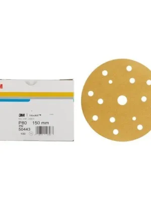 3M 255P Gold brusný kotouč, 50443, suchý zip, 15 děr, P80, ∅ 150mm Vysoce Kvalitní