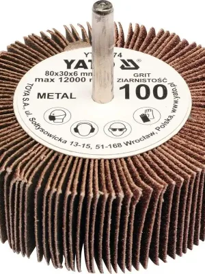 Yato Kotouč lamelový radiální 80x30 P-40 s hřídelí 6 mm YT-83371 Finální Výprodej
