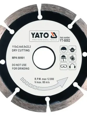 Yato Kotouč diamantový 115 x 22,2 x 2,1 mm YT-6002 Originální