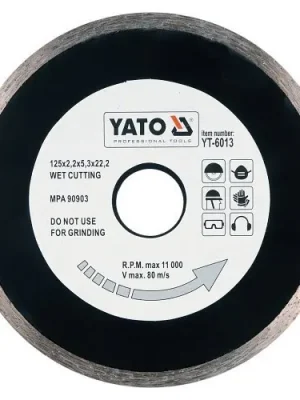 Časově Omezené Yato Kotouč diamantový 125 x 22,2 x 2,2 mm hladký YT-6013