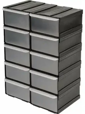 Cenový Hit Vorel 78785 Skříňka se zásobníky, 10 zásobníků, 225x155x100mm