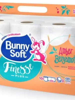 Bunny Soft Finesse Plus Toaletní papír, třívrstvý, 200 listů, 10Ks Novinka