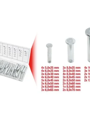 KS Tools Souprava pojistných čepů, Ø 5–12 mm, 21 velikostí, 60dílná 970.0210 Nízká Cena