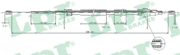 Nová Kolekce Tažné lanko, parkovací brzda LPR C0936B