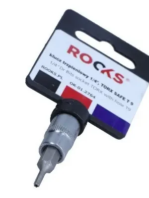Rooks Nástrčná hlavice, Torx safe T9 OK-01.2764 Dokud Zásoby Vydrží