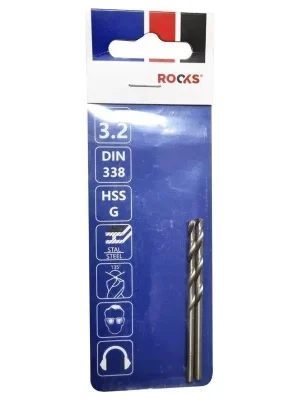 Časově Omezené Rooks Kovový vrták Pro Fi 2,0mm, HSS G 900 N / mm2, DIN 338 (2 Ks) OK-03.4600
