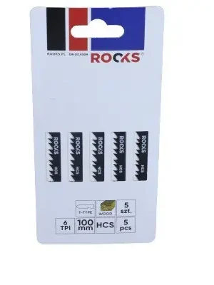 Cenový Hit Rooks Ostří do přímočaré pily HCS, TYP T, dřevo 6 TPI x 100mm 5Ks OK-03.4504