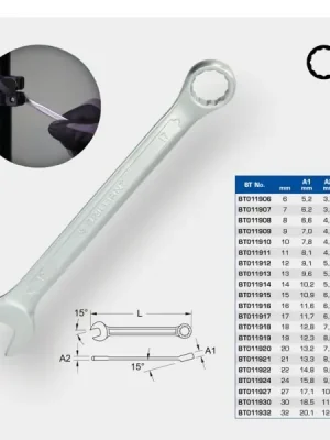 Sleva Brilliant Tools BT011911 Plochý klíč s očkem, 11 mm
