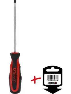 Výhodná Nabídka KS Tools Šroubovák na šrouby s drážkou ERGOTORQUE plus, 4 mm, 180 mm dlouhý Věšák 159.1004-E