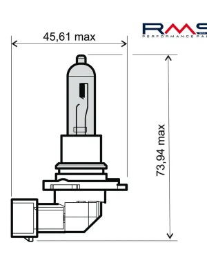 Akce Žárovka RMS 246510095 12V 65W, HB3 bílá