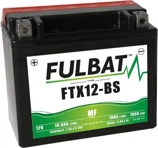 Bezúdržbová motocyklová baterie FULBAT FTX12-BS (YTX12-BS) Omezená Nabídka
