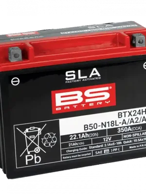 Továrně aktivovaná motocyklová baterie BS-BATTERY BTX24HL (FA) (YTX24HL (FA)) SLA Kup Teď