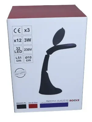 Nakupujte Hned Rooks Pracovní lupa s LED osvětlením X3-X12 OK-06.0361