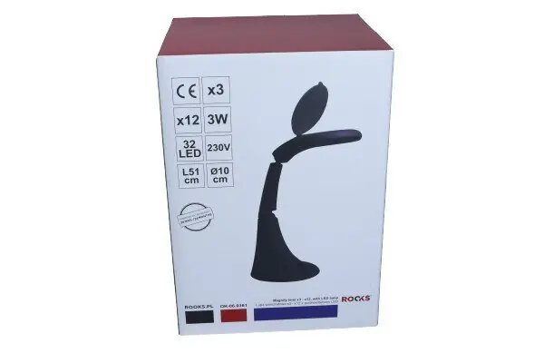 Nakupujte Hned Rooks Pracovní lupa s LED osvětlením X3-X12 OK-06.0361