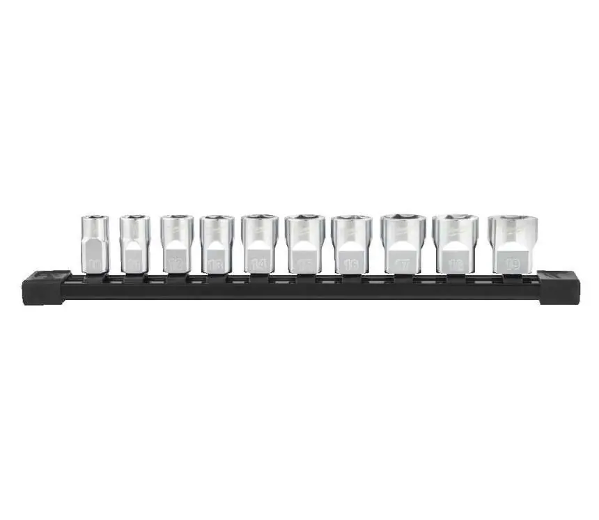 Vysoce Kvalitní Milwaukee 4932492507 3/8″ sada chromovaných nástrčných metrických klíčů 10 ks