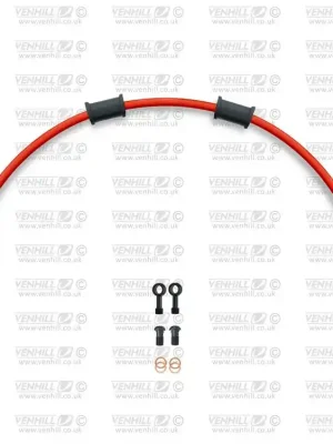 Hadice přední brzdy sada Venhill POWERHOSEPLUS SUZ-14005FB-RD (1 hadice v sadě) červené hadice, černé koncovky Nejlepší Volba