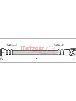 Brzdová hadice METZGER 4114050 Finální Výprodej