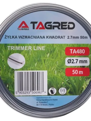 Žací struna čtvercová do křovinořezu, 2,7 mm x 50 m, Tagred TA480 Výhodná Nabídka