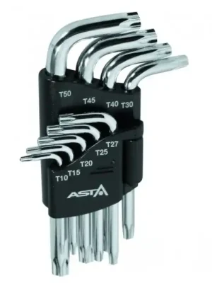 Sada krátkých TORX klíčů s otvorem T10 - T50, 9 ks A-712TF1 Speciální Cena