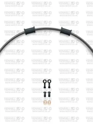 Hadice zadní brzdy Venhill POWERHOSEPLUS KAW-7008RB-CB (1 hadice v sadě) karbonové hadice, černé koncovky Přímo Od Výrobce